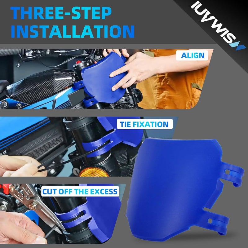 IUVWISN Electric Dirt Bike Number Plate Front License for Surron Sur Ron LBX Tuttio Talaria Sting MX3/R MX4 MX5 Talaria XXX E-Ride Pro SR S SS 2.0 3.0 Tutti Soleil 01 Rawrr Mantis Ebox ETM RTR Blue - Image 3